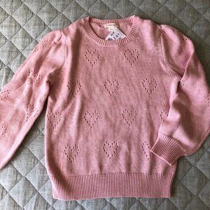 Crewcuts Pink Heart Sweater